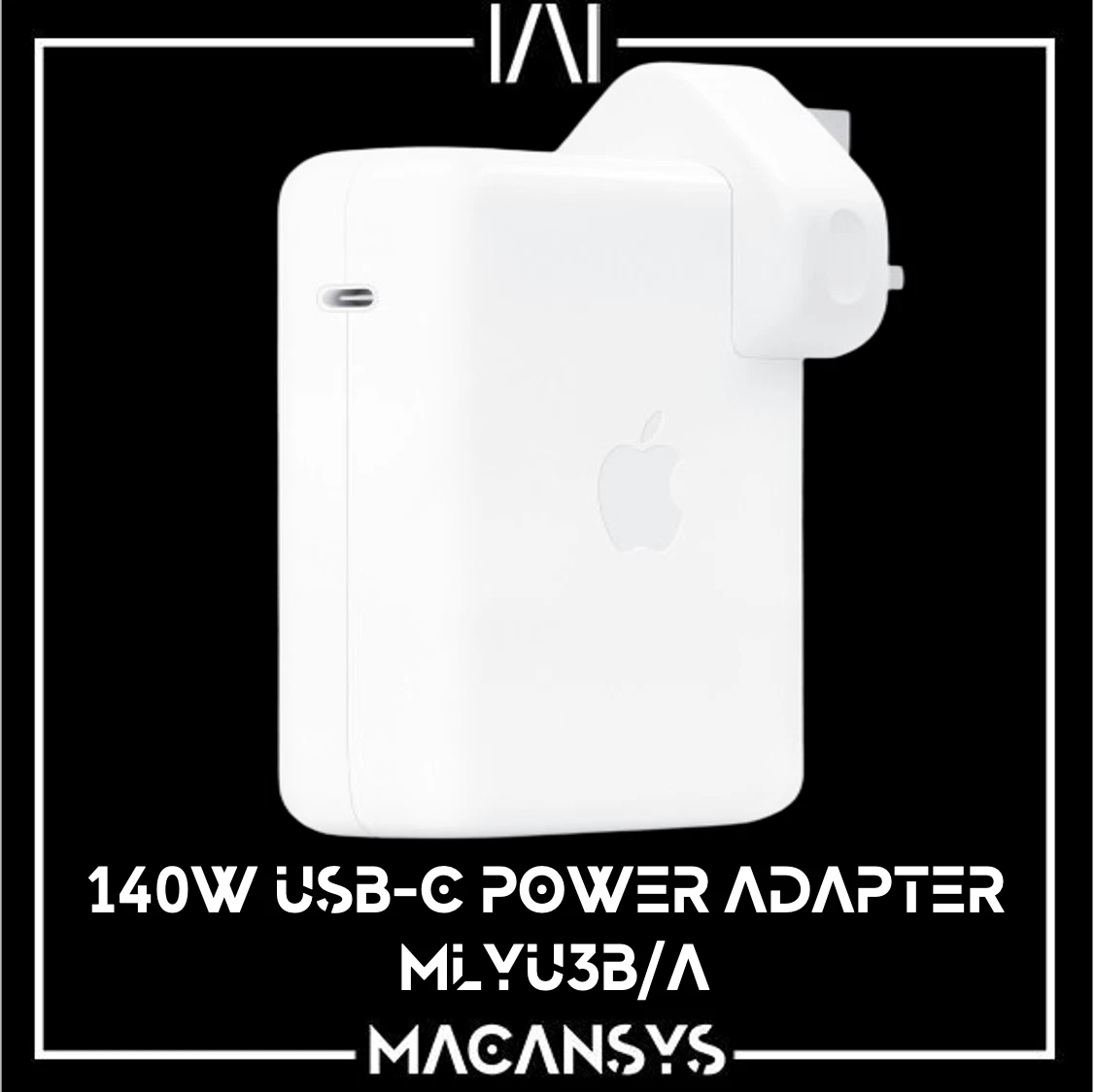 Apple Power Adapter 140W USB C Power Adapter for MacBook Series White