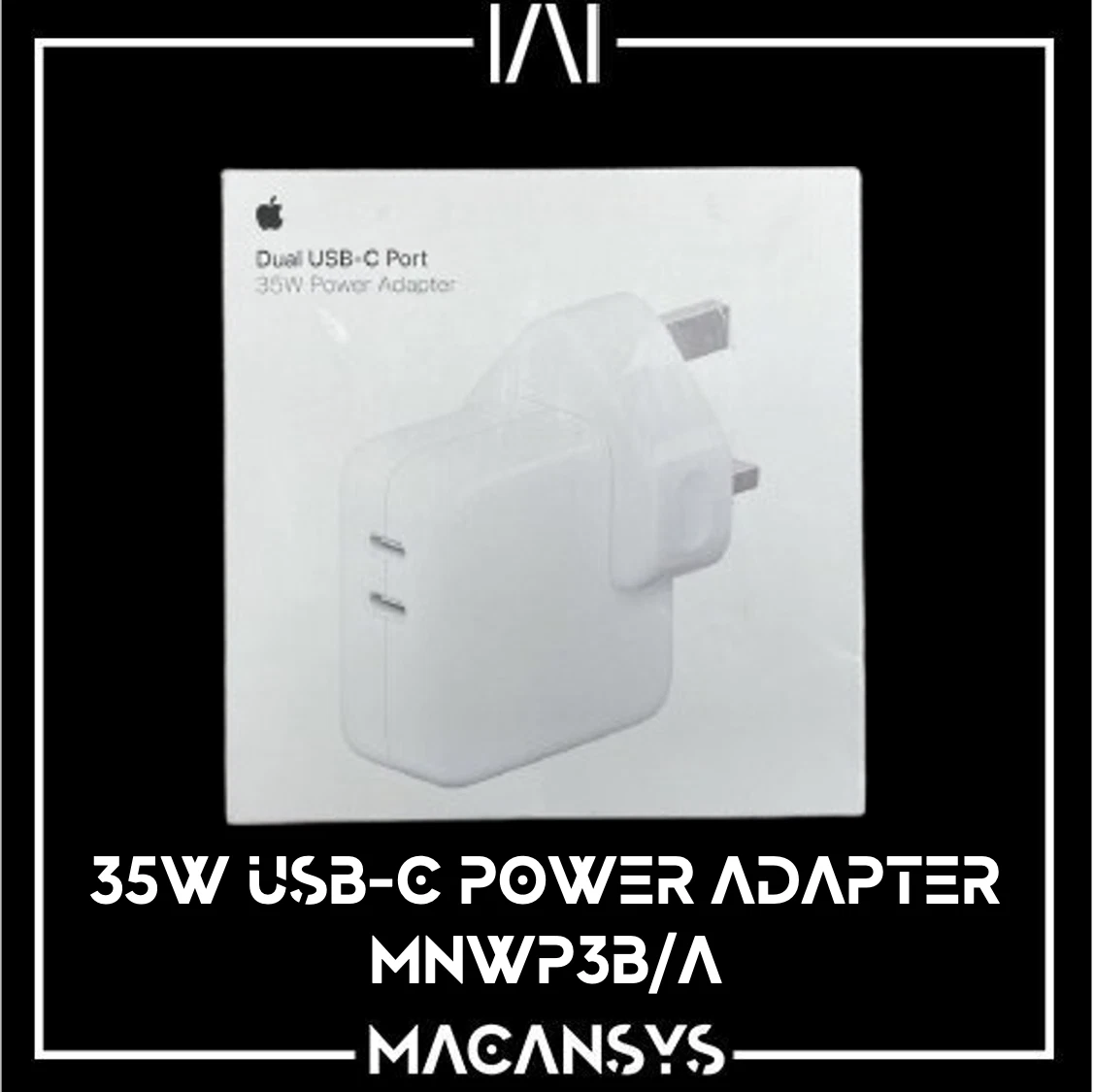 Apple Dual USB C Port 35W Power Adapter Original MNWP3BA Sealed Box