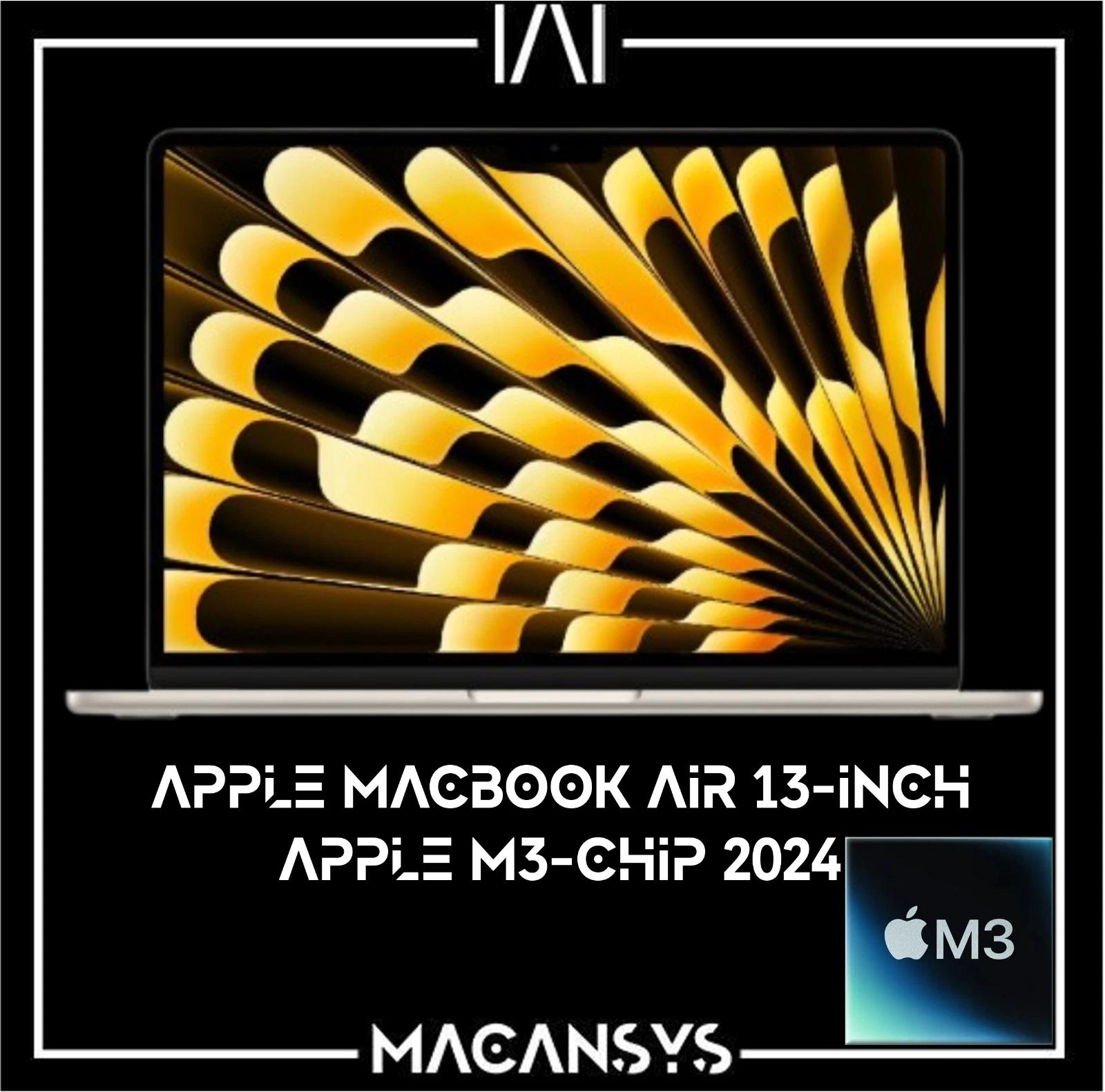 Apple MacBook Air 13 Inch M3 8C CPU 10C GPU 16 GB 512 GB MXCU3BA Starlight