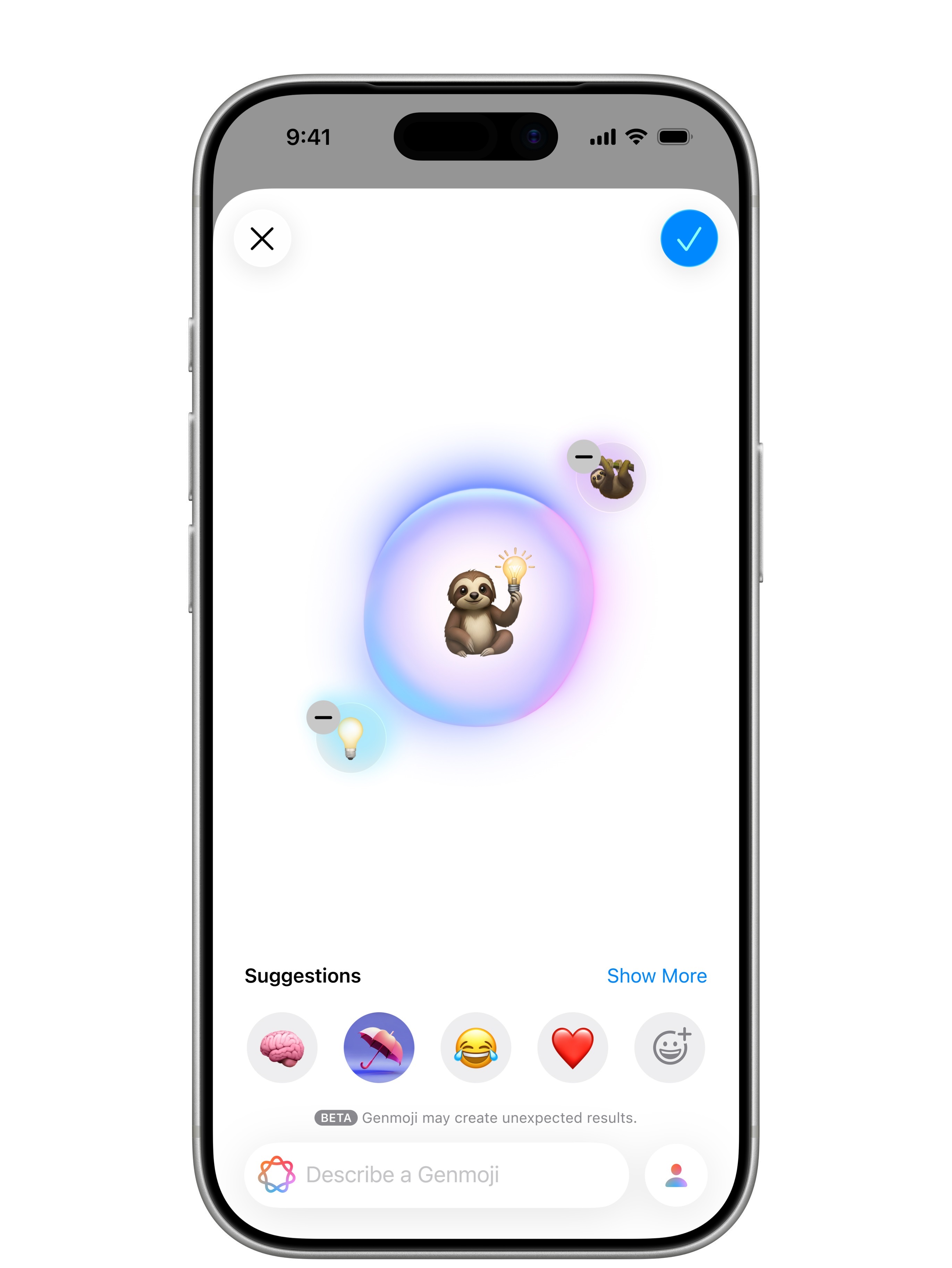 Apple intelligence Genmoji-mixing