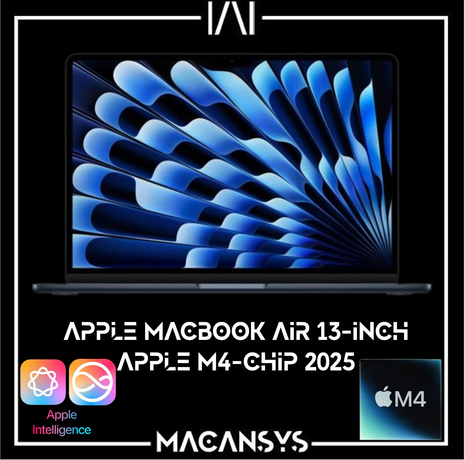 Apple MacBook Air 13Inch M4 2025 10C CPU 10C GPU 24GB 512GB MC6C4BA MidNight