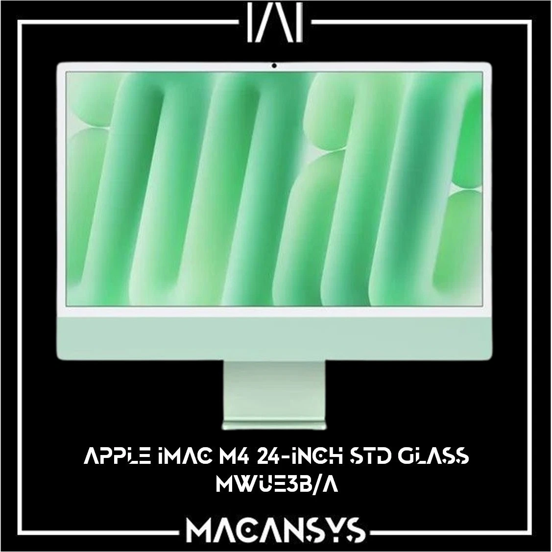 Apple iMac 4.5K 24 Inch M4 8C CPU 8 C GPU 16 Gb 256 GB Std Glass Green MWUE3BA