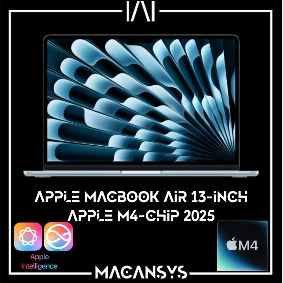 Apple MacBook Air 13Inch M4 2025 10C CPU 10C GPU 16GB 512GB Sky Blue MC6U4BA