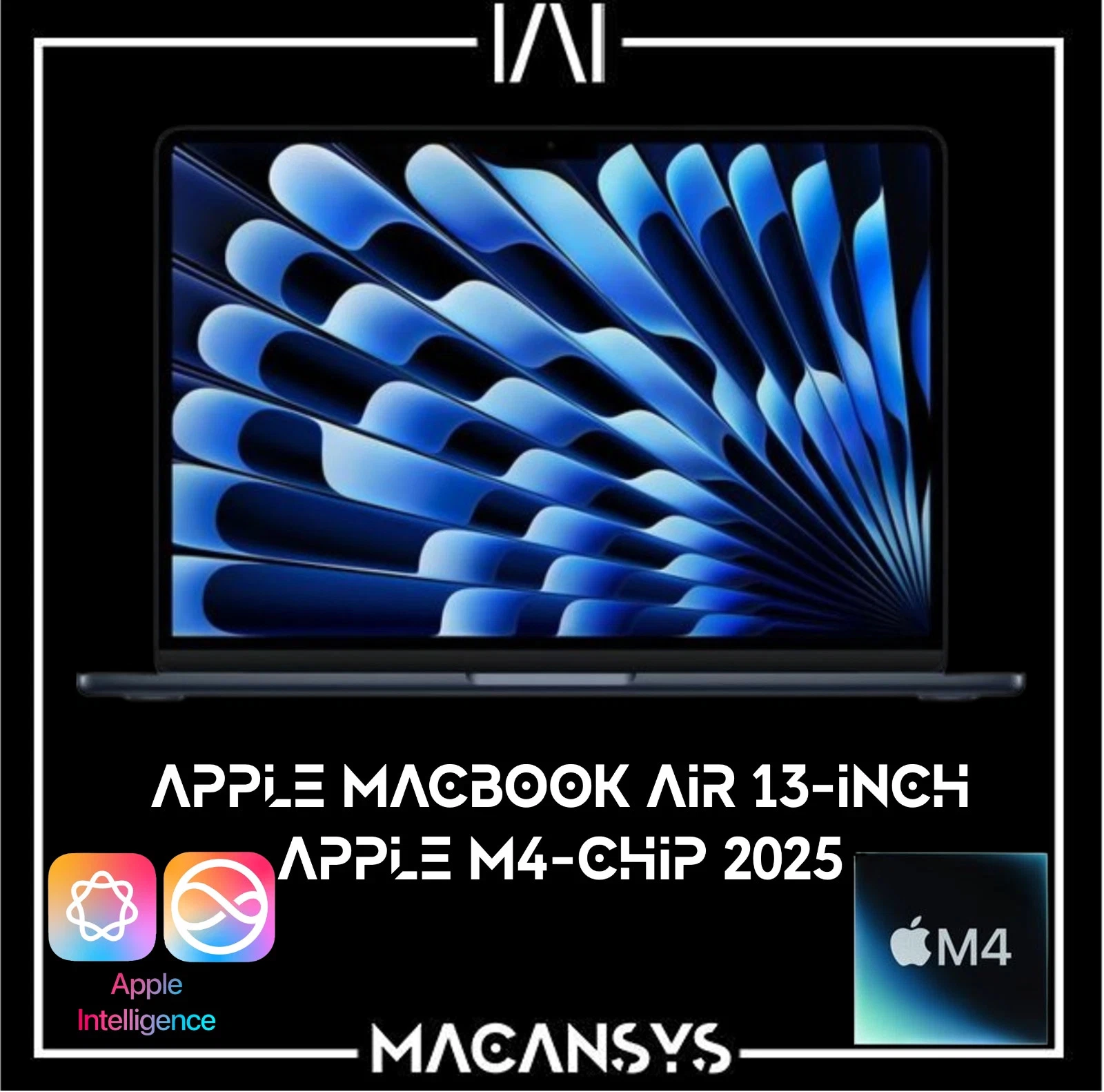 Apple MacBook Air 13Inch M4 2025 10C CPU 8C GPU 16 GB 256 GB MW123BA Midnight