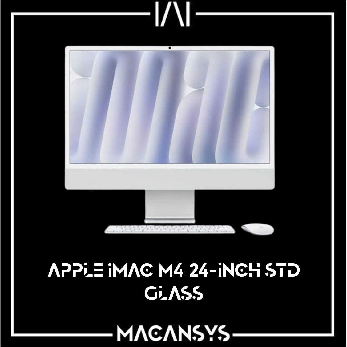 Apple iMac 4.5K 24 Inch M4 10C CPU 10C GPU 24Gb 512 GB Std Glass Silver MCR24BA