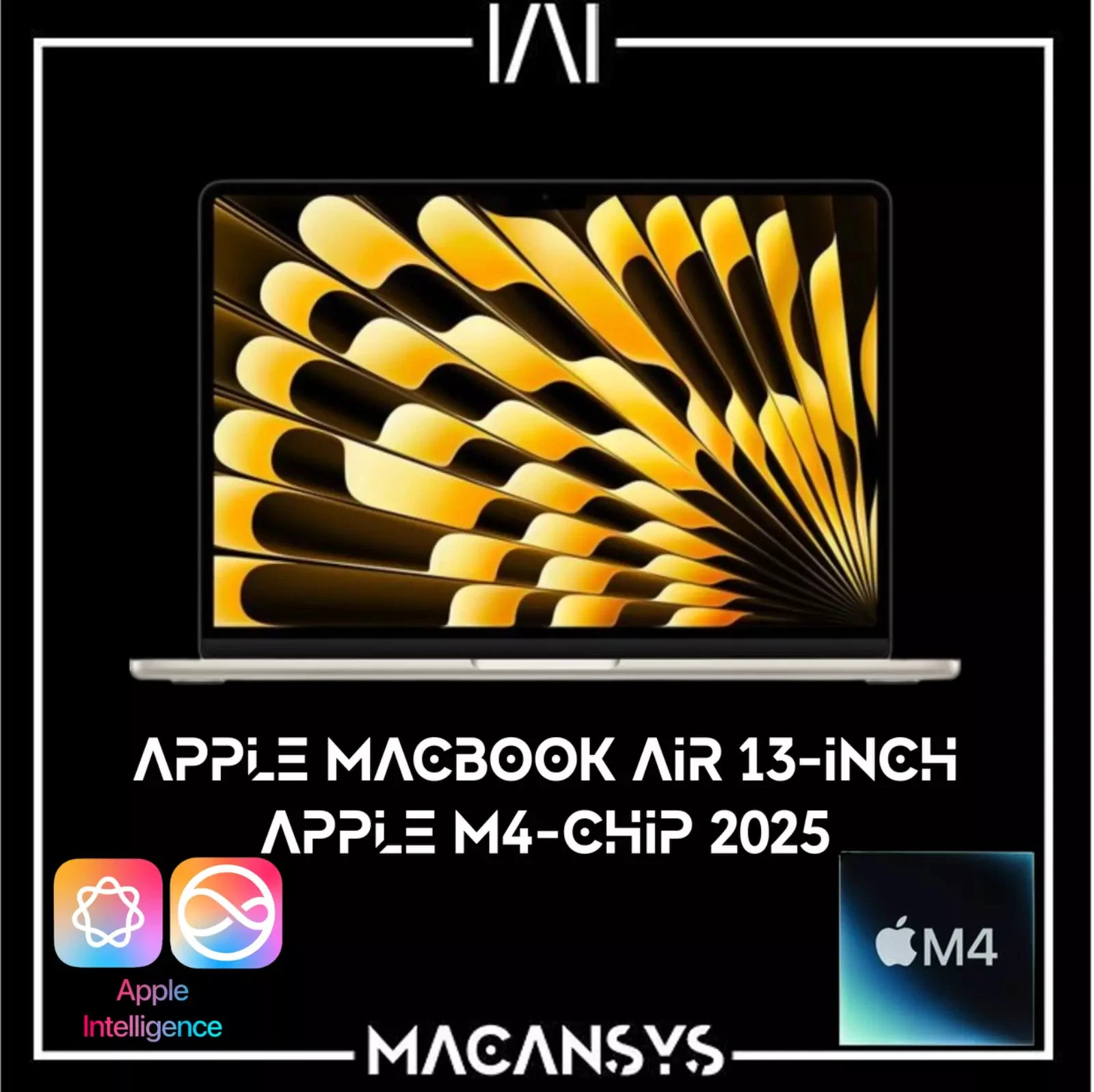 Apple MacBook Air 13Inch M4 2025 10C CPU 8C GPU 16GB 256GB Starlight MW0Y3BA