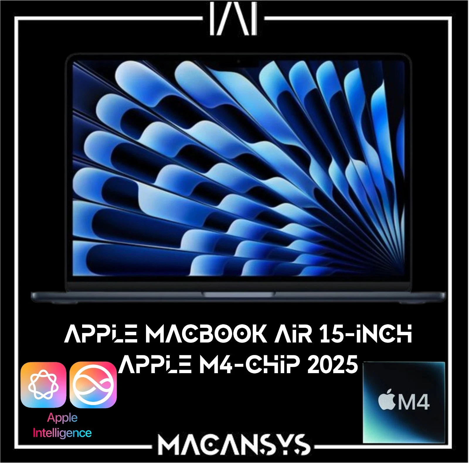 Apple MacBook Air 15 inch 2025 M4 10C CPU 10C GPU 16 GB 256 GB MW1L3BA Midnight