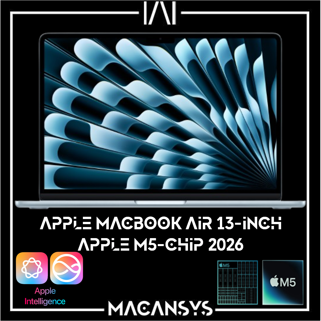 Apple MacBook Air 13 Inch M5 2026 10C CPU 8C GPU 16 GB 512 GB Sky Blue MDHH4BA